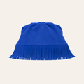 The Plume Clutch in Cobalt Blue Suede