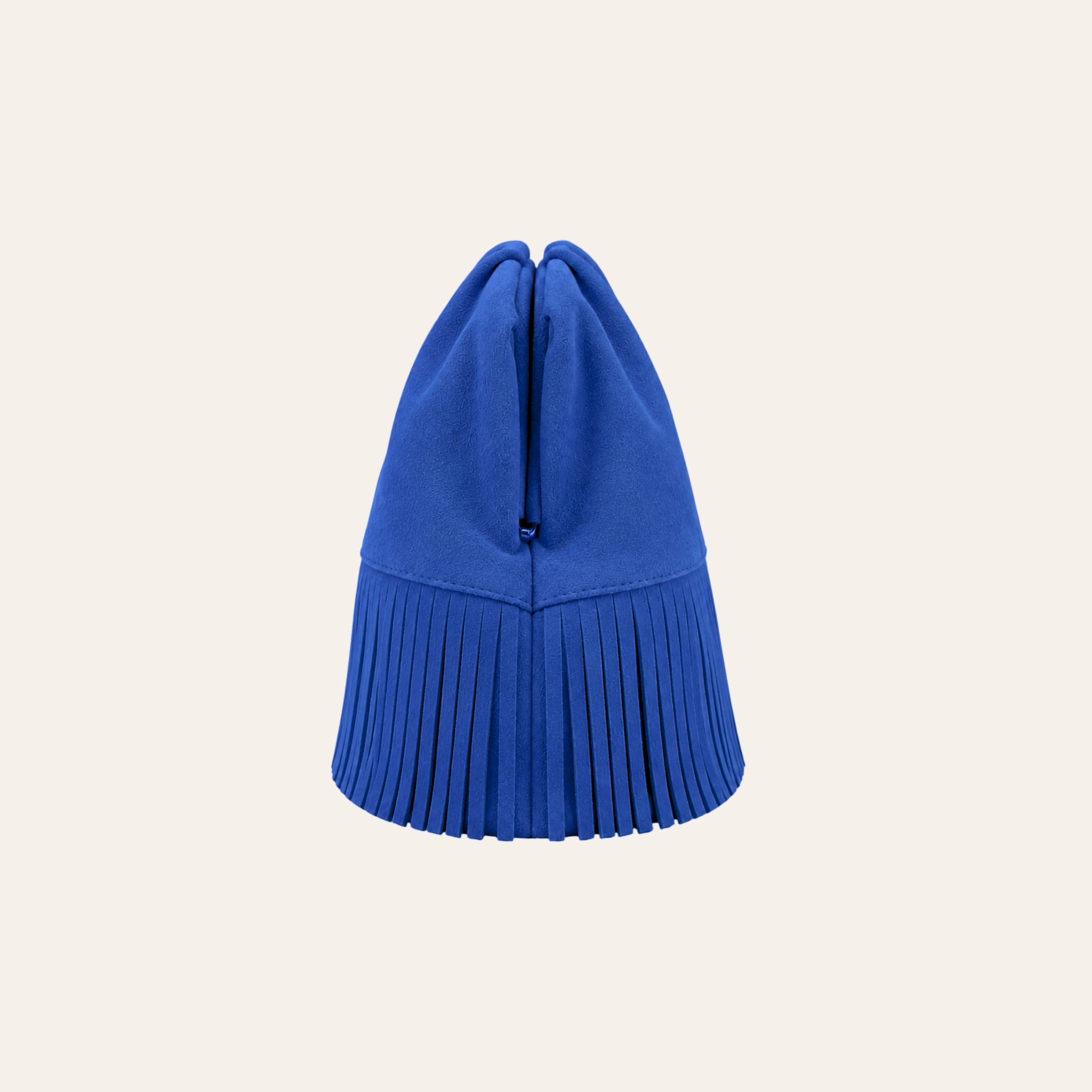 The Plume Clutch in Cobalt Blue Suede